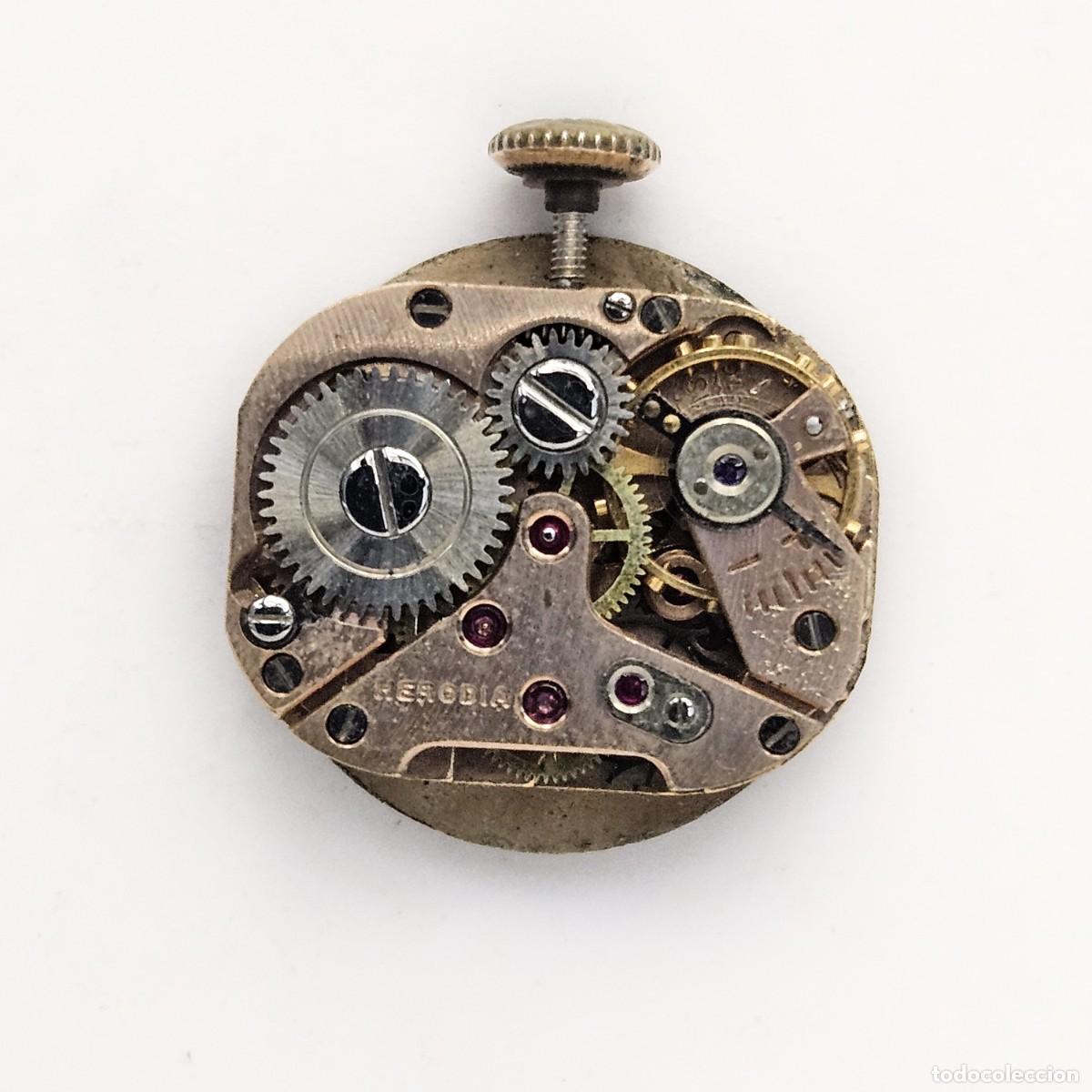 Recambios de relojes: MAQUINARIA O MOVIMIENTO DE UN RELOJ HERODIA-CALIBRE AS 976-1-ESFERA-AGUJAS-TIJA-CORONA-A&Ntilde;OS 50