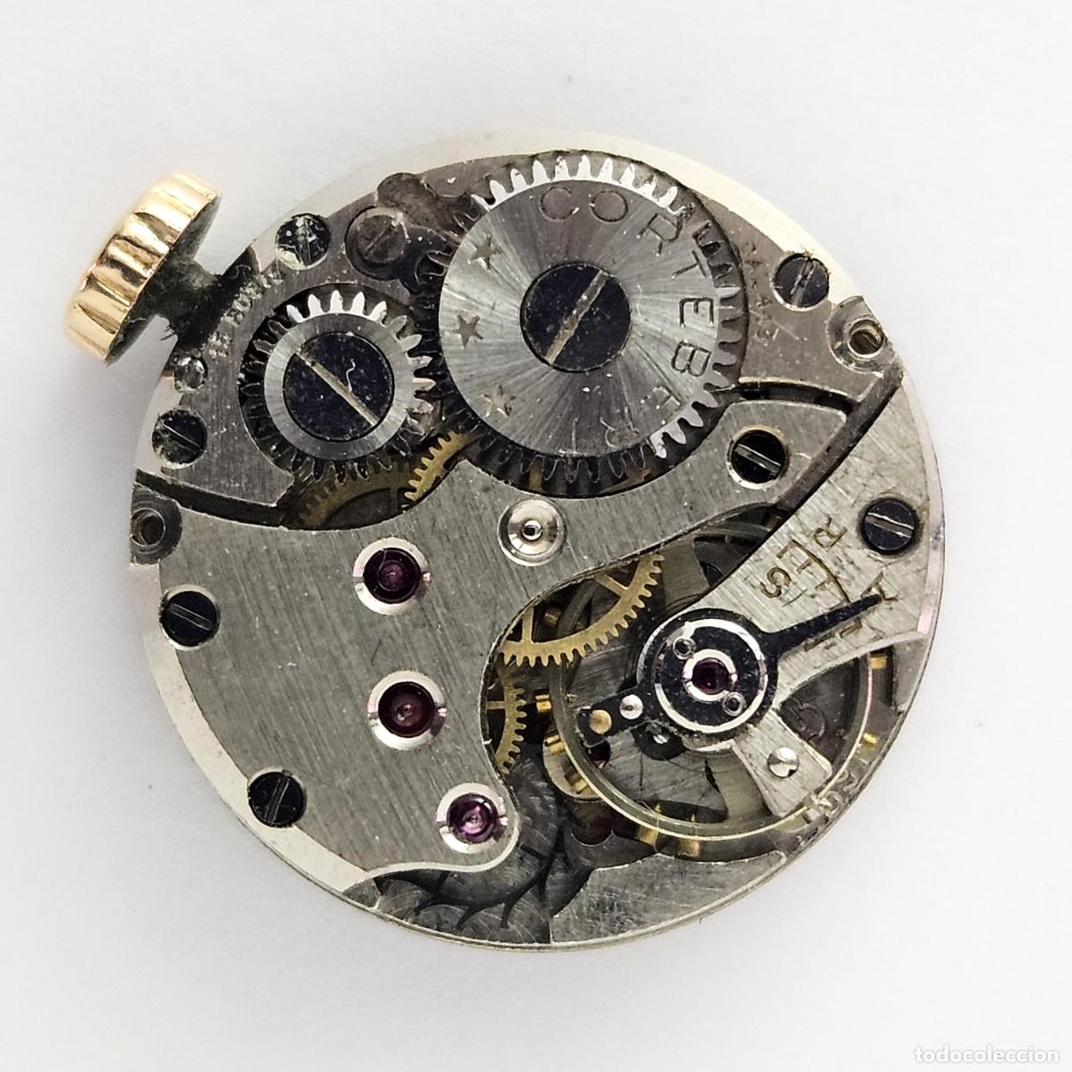 Recambios de relojes: MAQUINARIA RELOJ CORTEBERT CAL 449-CALIBRE-V 391-ESFERA-AGUJAS-TIJA-CORONA-15 RUBIS-A&Ntilde;OS 40-50