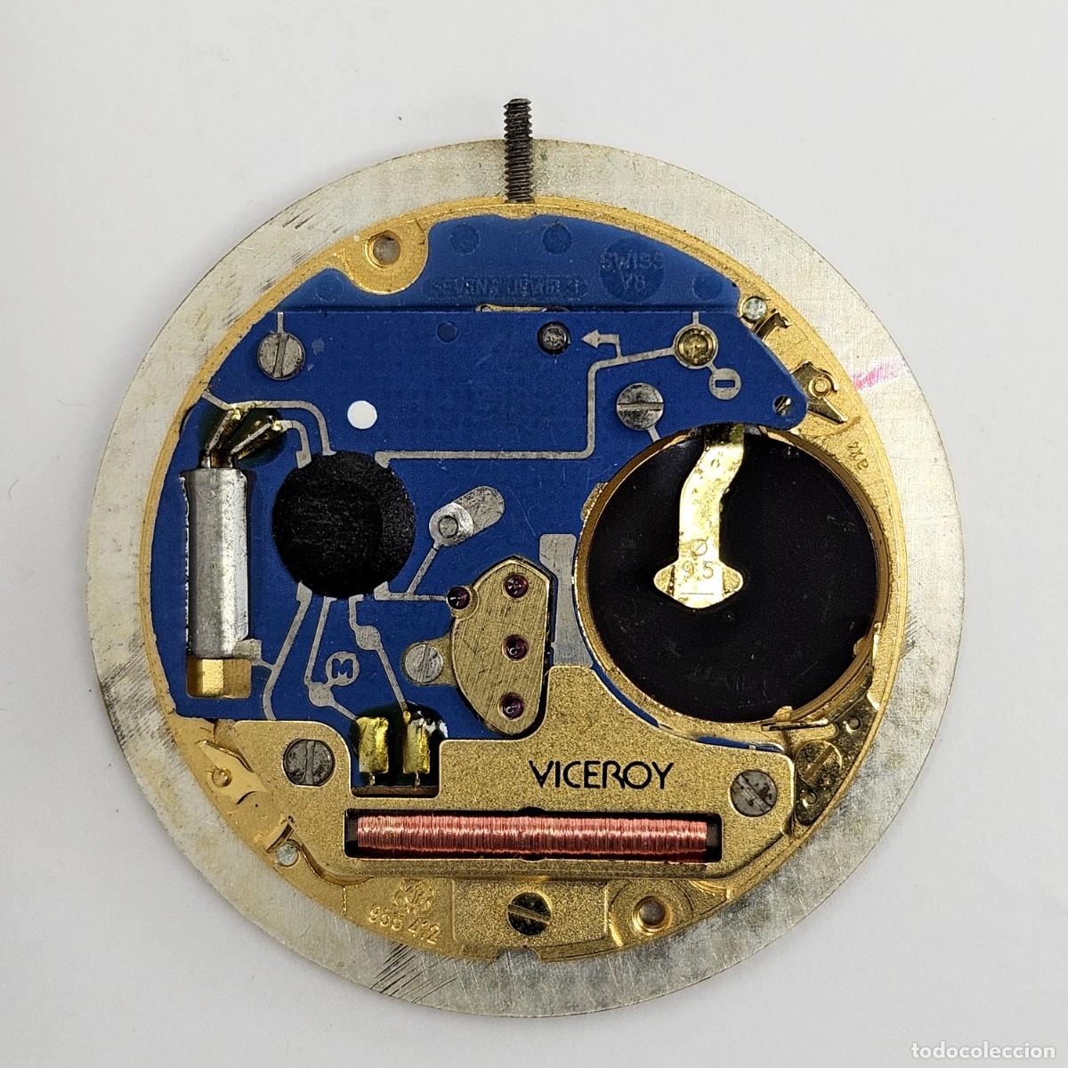 Recambios de relojes: MAQUINARIA RELOJ-VICEROY QUARTZ-CALIBRE ETA 955.412-SWISS-CALENDARIO-ESFERA-AGUJAS-7 JEWELS-HOMBRE
