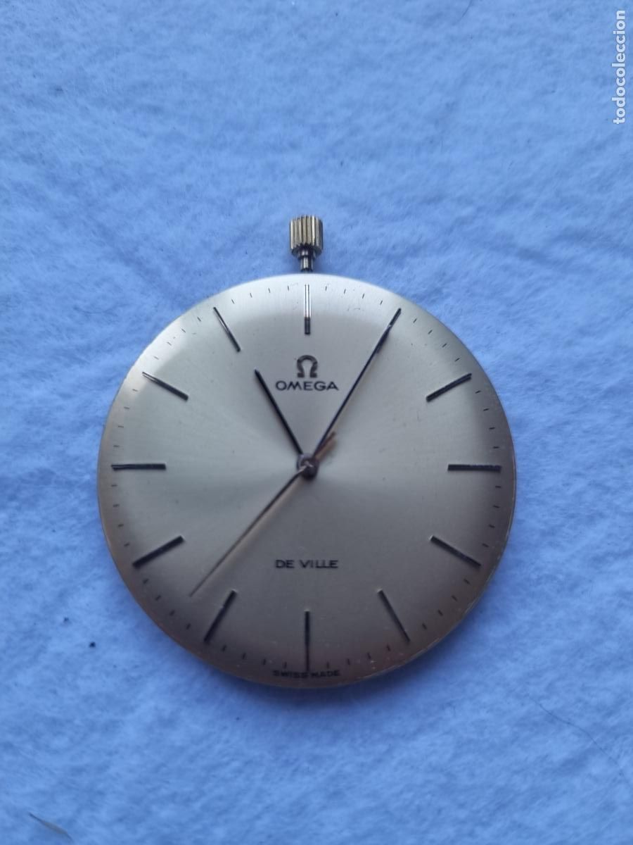 Recambios de relojes: OMEGA DE VILLE CALIBRE 1035 CON ESFERA AGUJAS PLEXI TIJA Y BATA PROCEDE RELOJ ORO
