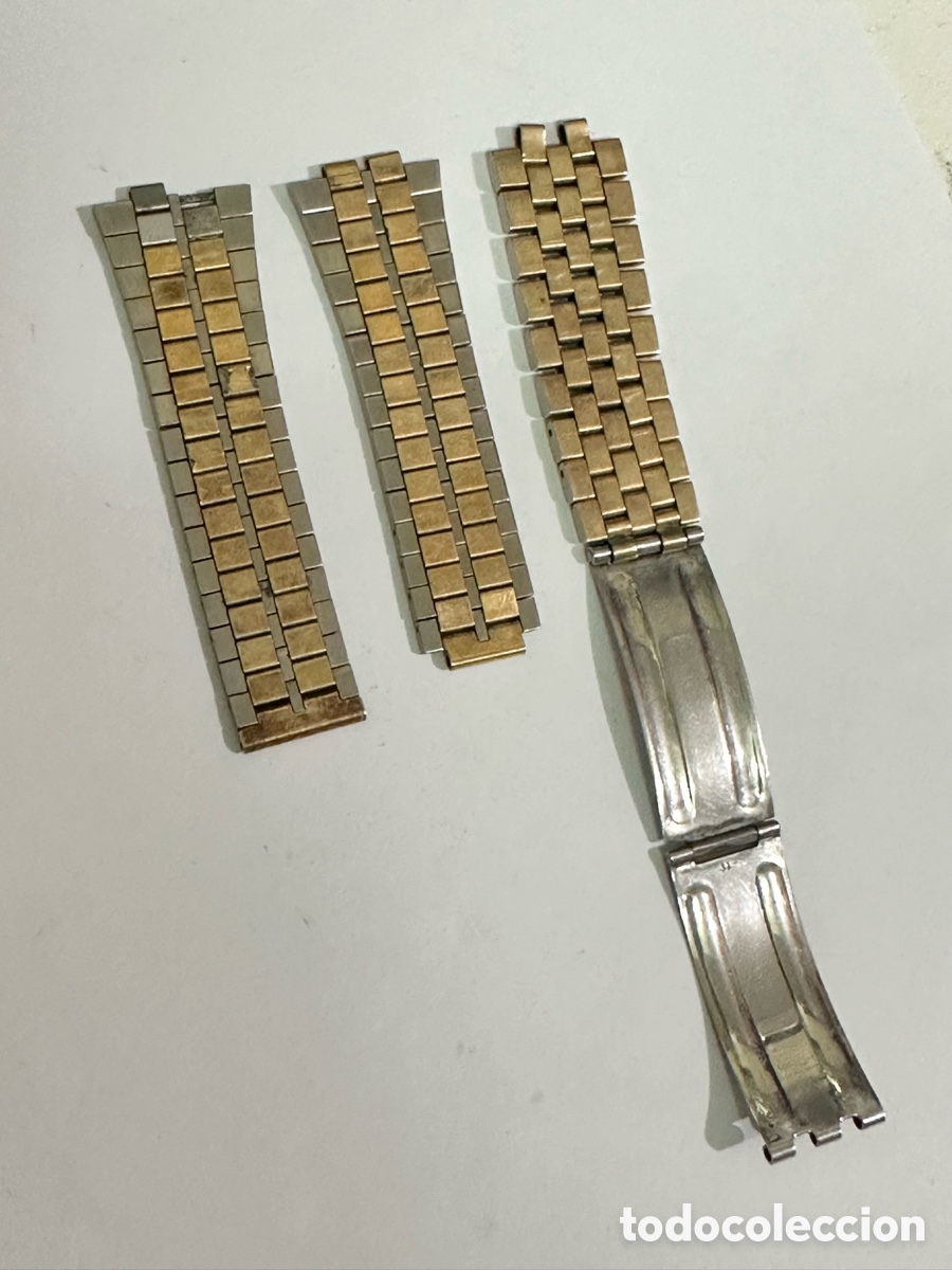 Recambios de relojes: Lote OMEGA Restos De Brazaletes Vintage