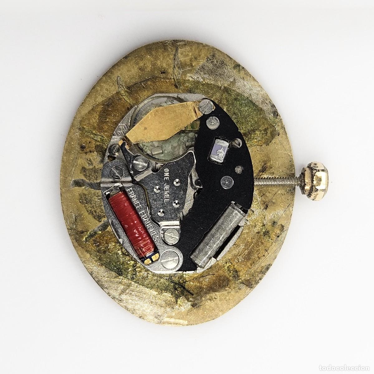 Recambios de relojes: ANTIGUA MAQUINARIA RELOJ-RADIANT QUARTZ-SWISS-FE FRANCE EBAUCHES-ESFERA-AGUJAS-1 JEWEL