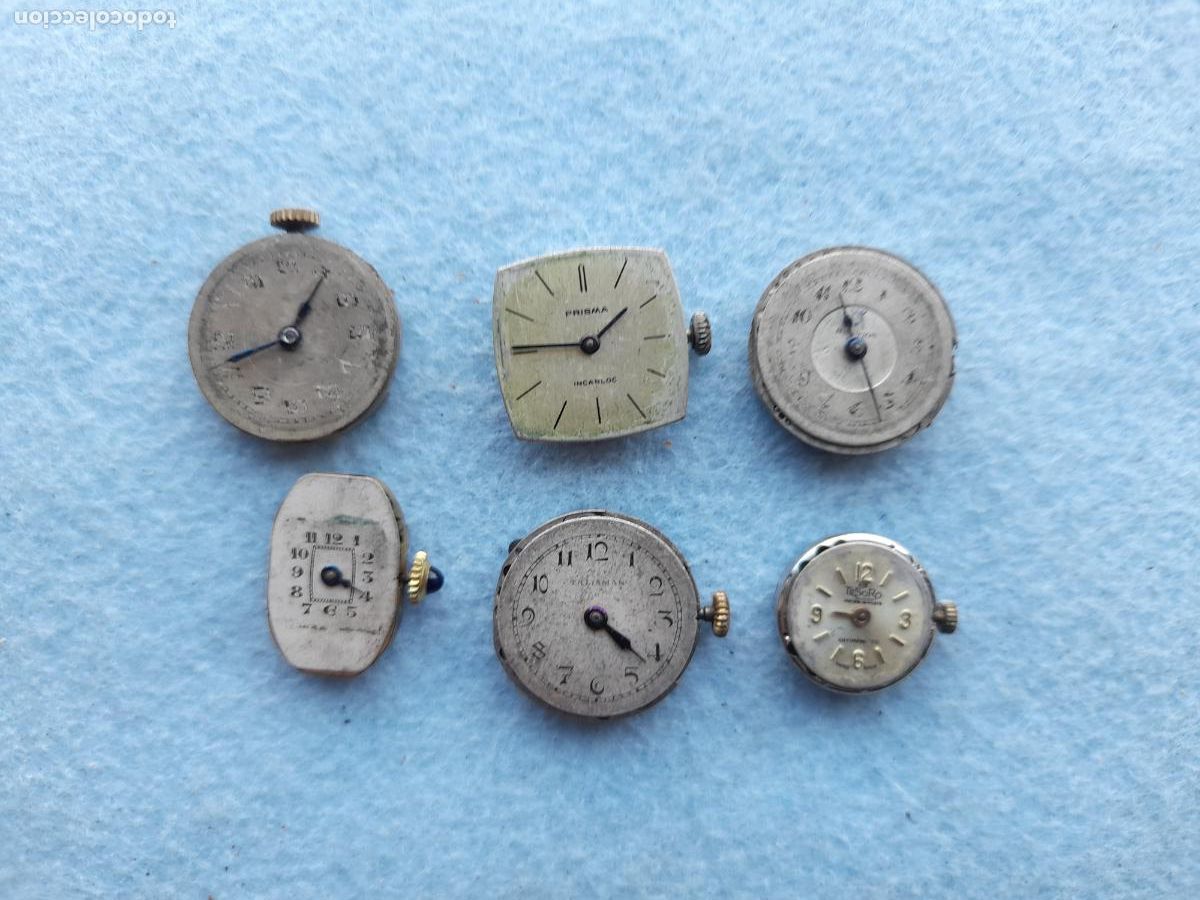 Recambios de relojes: Lote de 6 M&aacute;quinas para Relojes de Dama Antiguas.