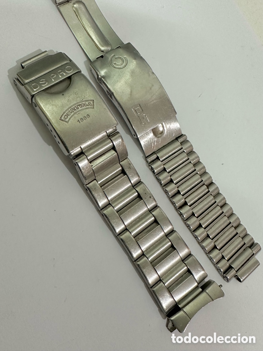Recambios de relojes: Lote De Dos Brazaletes De CERTINA DS PRO Y CERTINA DS SWISS MADE