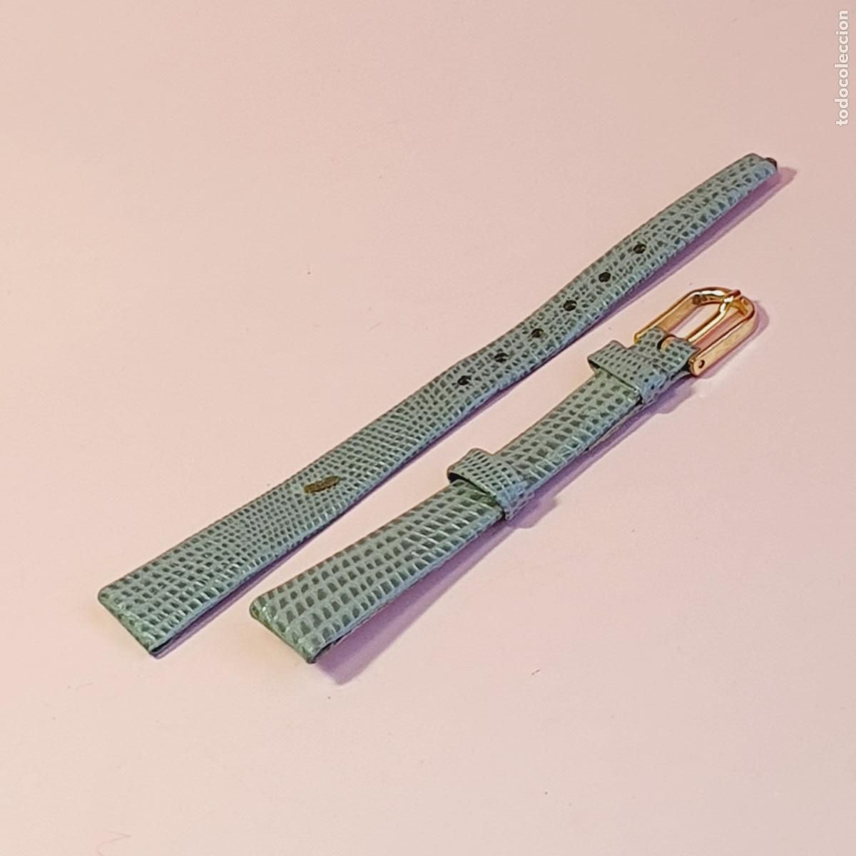 Recambios de relojes: COORREA RELOJ PIEL-ACABADO COCODRILO GRIS-12 MM-NUEVA-VER FOTOGRAF&Iacute;AS.COLECCIONISTAS