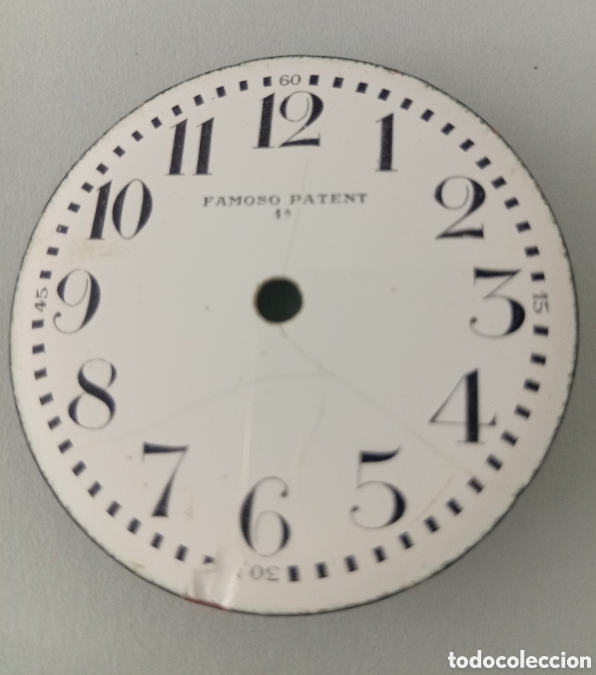 Recambios de relojes: ESFERA DE PORCELANA PARA RELOJ DE BOLSILLO (FAMOSO PATENT 1A.)