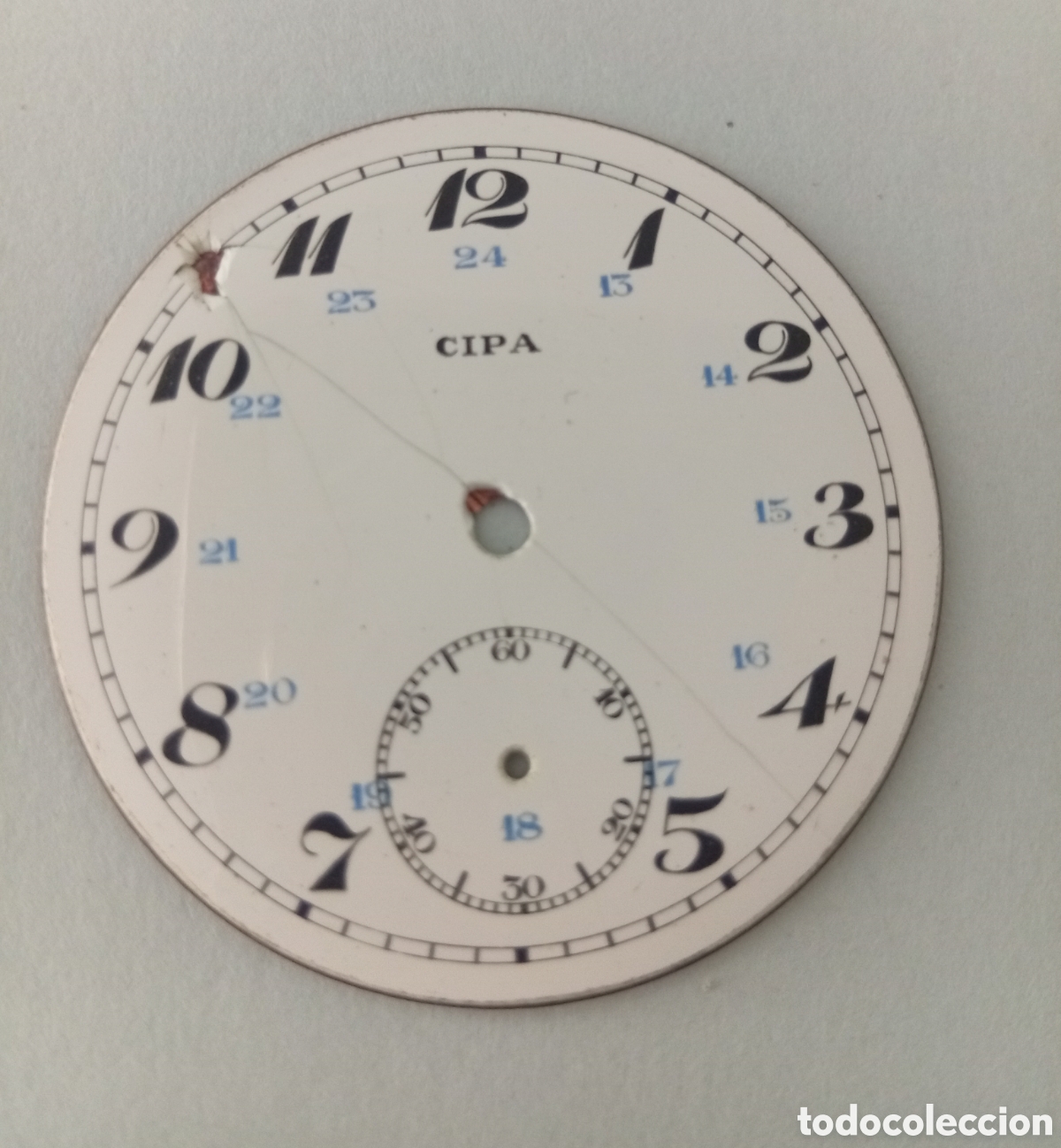 Recambios de relojes: ESFERA DE PORCELANA RELOJ DE BOLSILLO ANTIGUO ( CIPA).