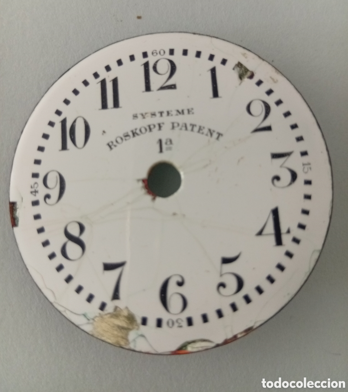 Recambios de relojes: ESFERA DE PORCELANA RELOJ DE BOLSILLO ANTIGUO (SISTEME ROSKOPF PATENT 1).