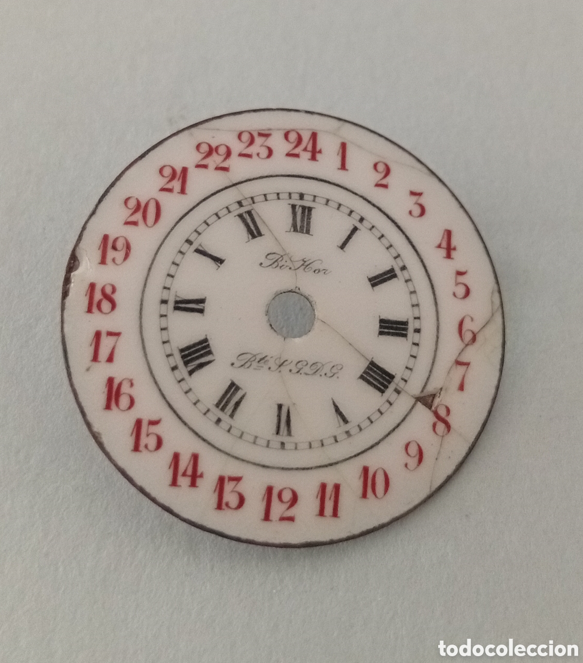 Recambios de relojes: ESFERA DE PORCELANA RELOJ DE BOLSILLO SE&Ntilde;ORA ( BIR HORD).