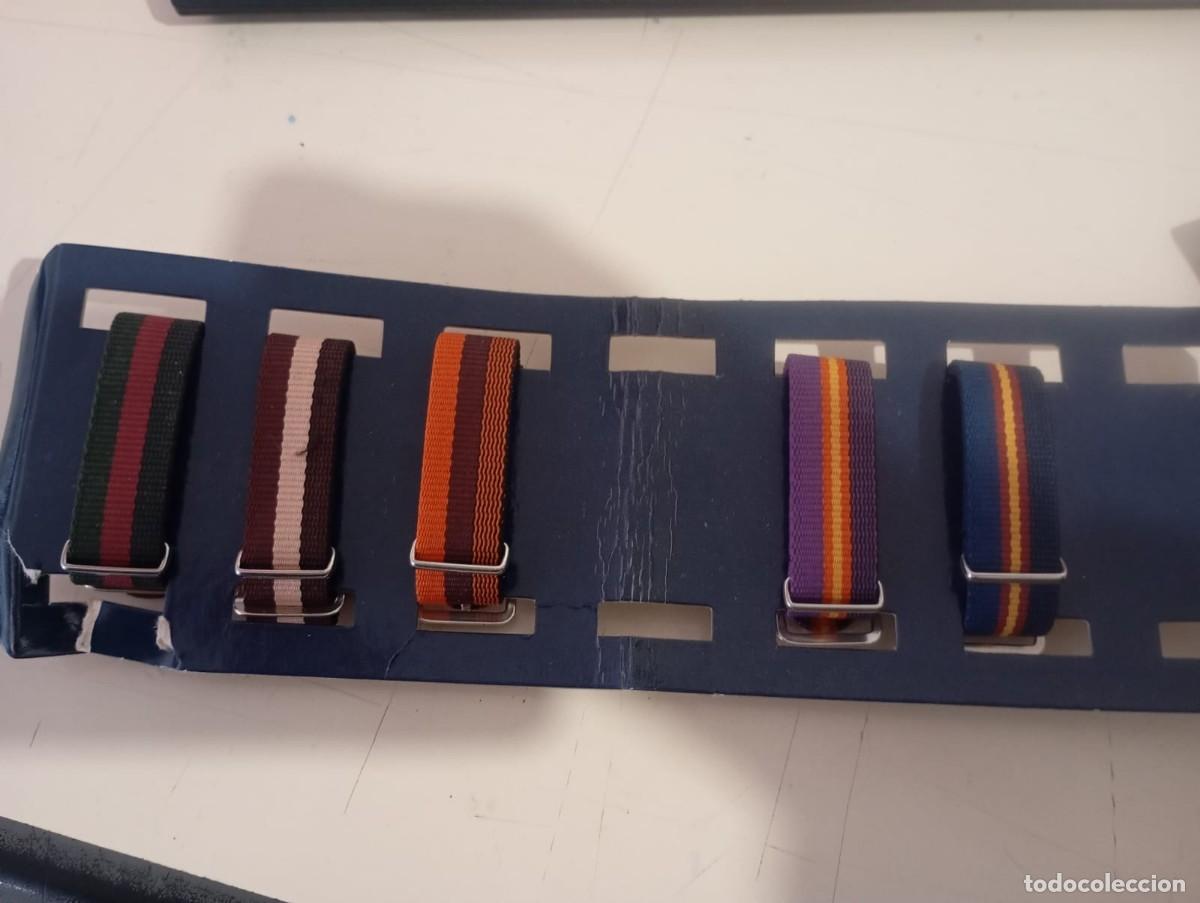 Recambios de relojes: LOTE 5 CORREAS RELOJ EN TELA REF. UR MES