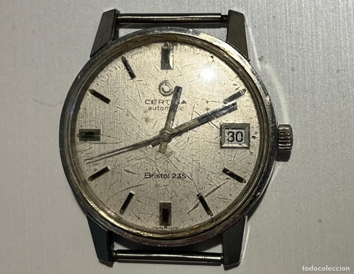 Ersatzteile f&uuml;r Uhren: Vintage hombres reloj de pulsera autom&aacute;tico Certina Bristol 235 acero inoxidable. No funciona