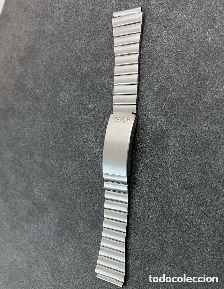 Ersatzteile f&uuml;r Uhren: ✅ Pulsera YANG Para Reloj 18 Mm De Acero Vintage Stainless Steel NOS
