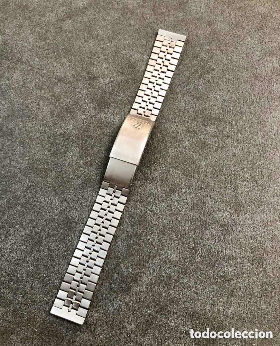 Recambios de relojes: ✅ Vintage Citizen CQ 18mm Stainless Steel Classic Watch Band JAPON
