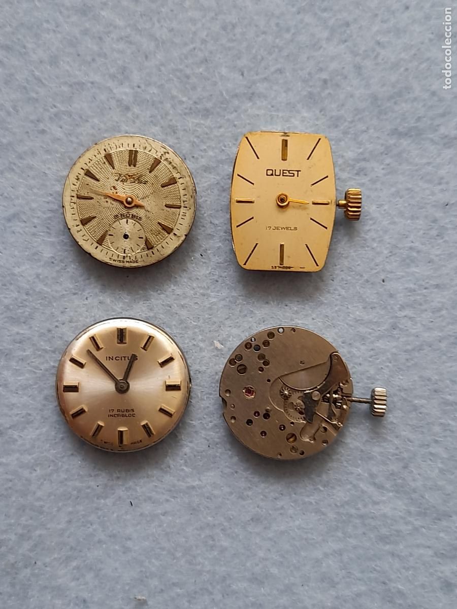 Recambios de relojes: Lote de 4 M&aacute;quinas para Relojes de Dama Antiguas.