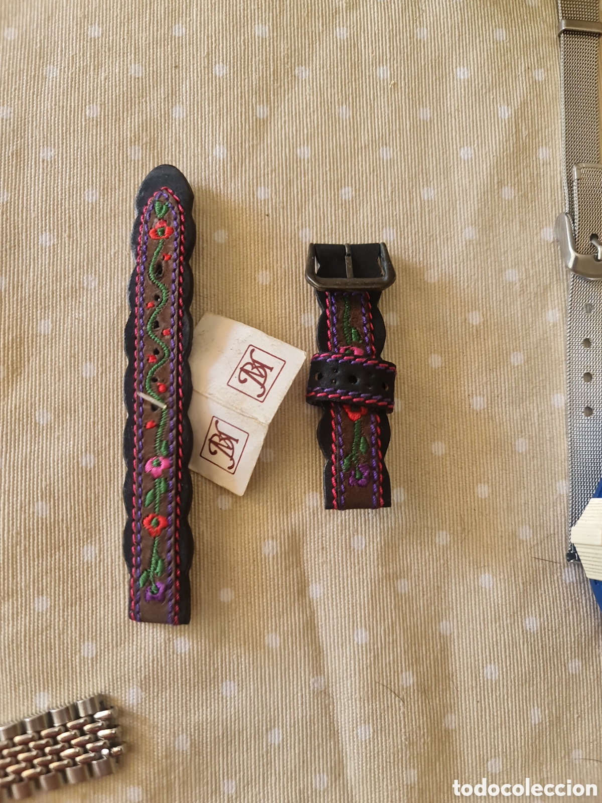 Recambios de relojes: Boris Pozobsky Vintage Artesanal (14mm) - Piel Bordada
