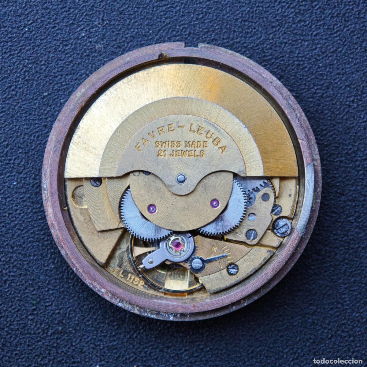 Recambios de relojes: FAVRE LEUBA Daymatic 1152 maquinaria reloj vintage automatic watch movement motre orologio