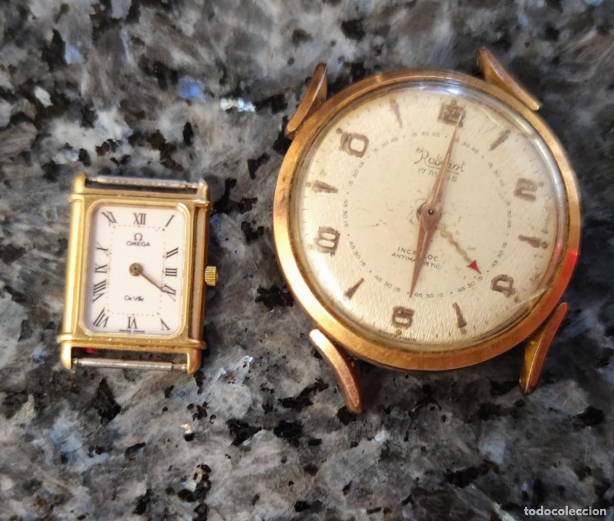 Recambios de relojes: Radiant Alarma a&ntilde;os 60 y Omega Deville quatz dama para restaurar