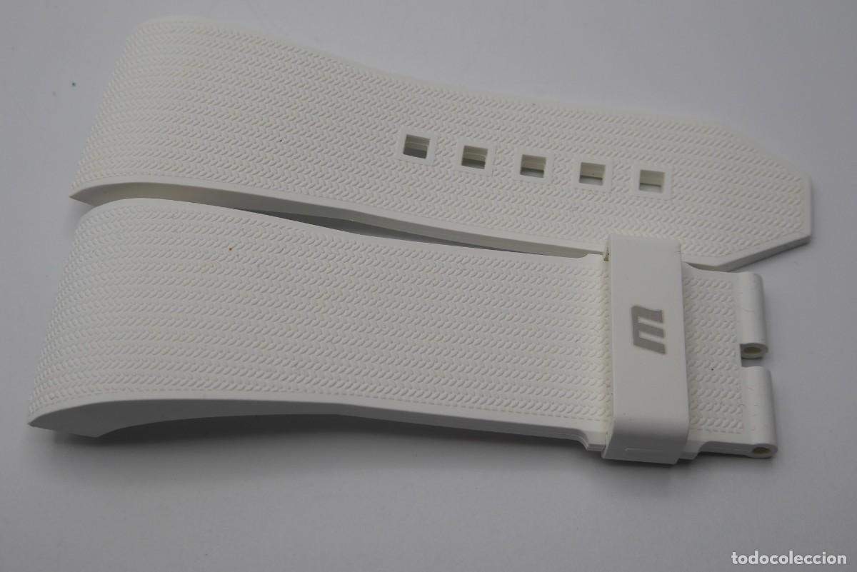Recambios de relojes: Wyler Code R white rubber strap 27mm