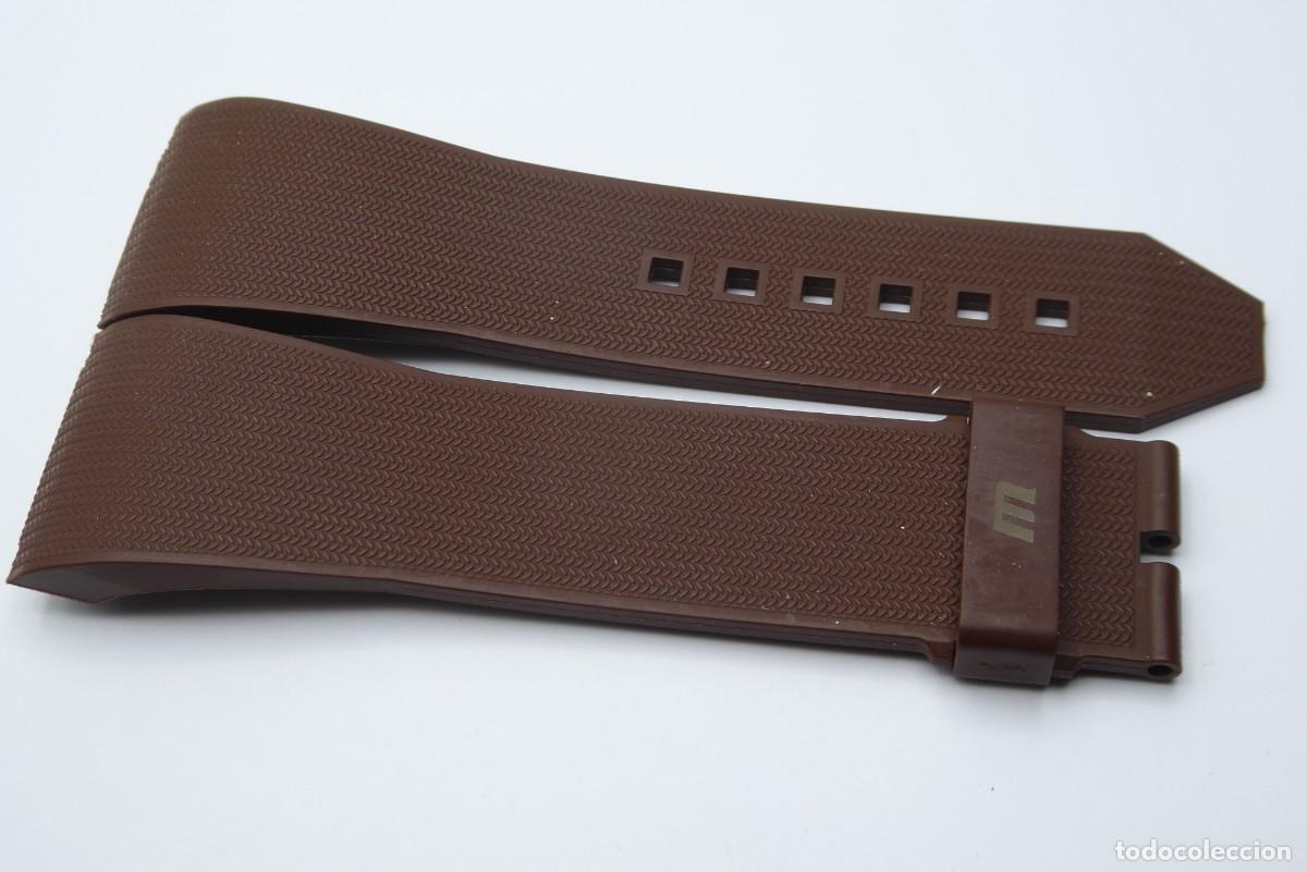 Recambios de relojes: Wyler Code R Brown rubber strap 27mm