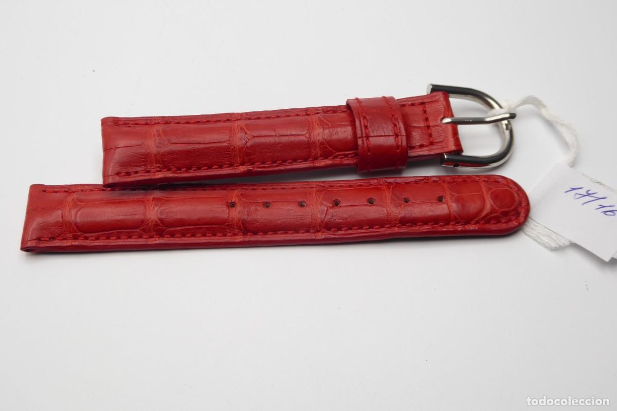 Recambios de relojes: Alain Silberstein red croco leather Strap 17mm