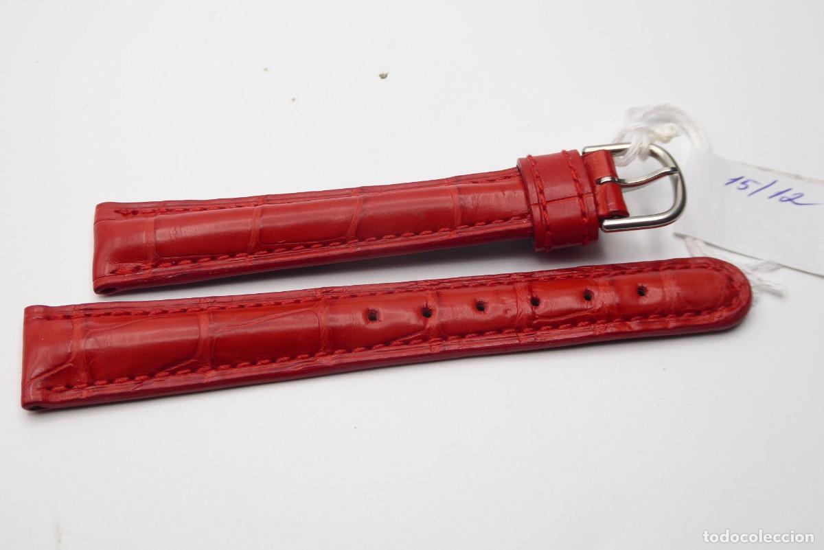 Recambios de relojes: Alain Silberstein red croco leather Strap 15mm