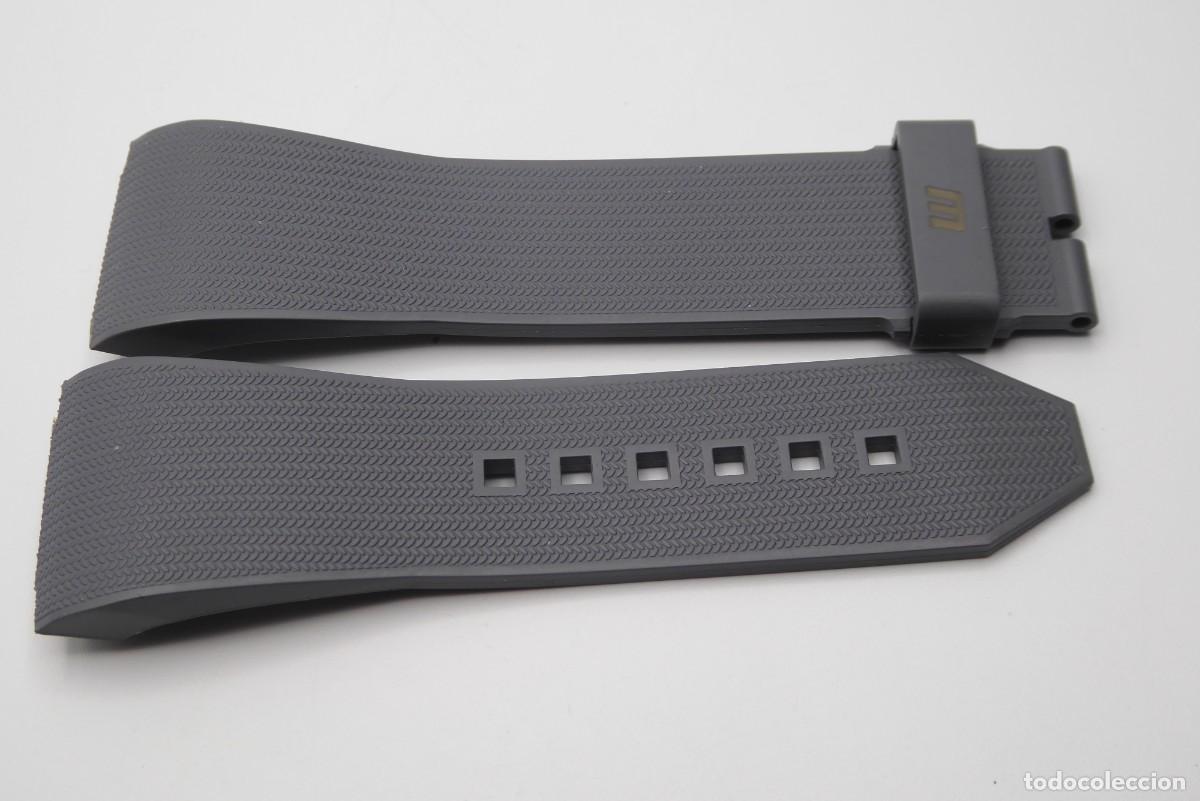 Recambios de relojes: Wyler Code R gray rubber strap 27mm