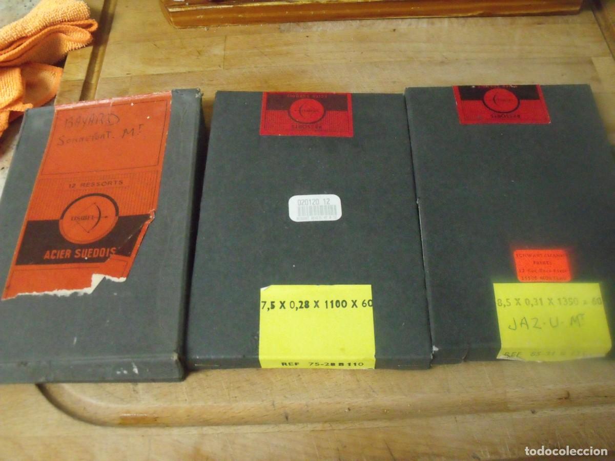 Recambios de relojes: 4 CAJAS MUELLES REALES A ESTRENAR PARA REPARACION RELOJES MECANICOS-LOTE 664