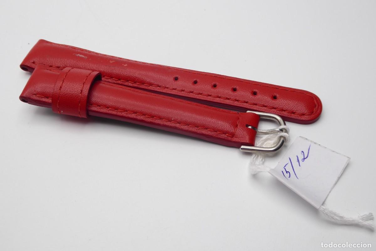 Recambios de relojes: Alain Silberstein red cow leather Strap 15mm