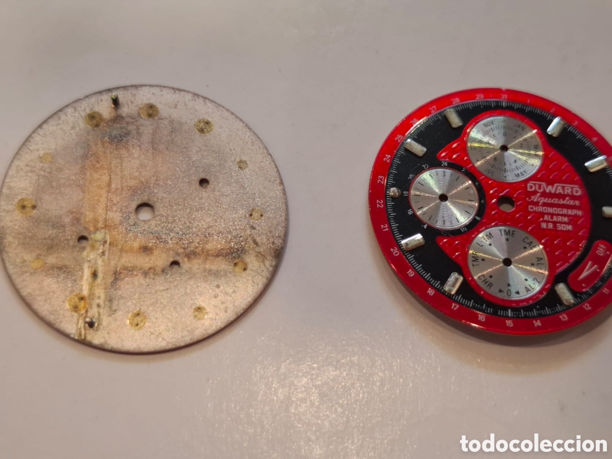 Recambios de relojes: Esferas antiguas de reloj Duward - Foto 20