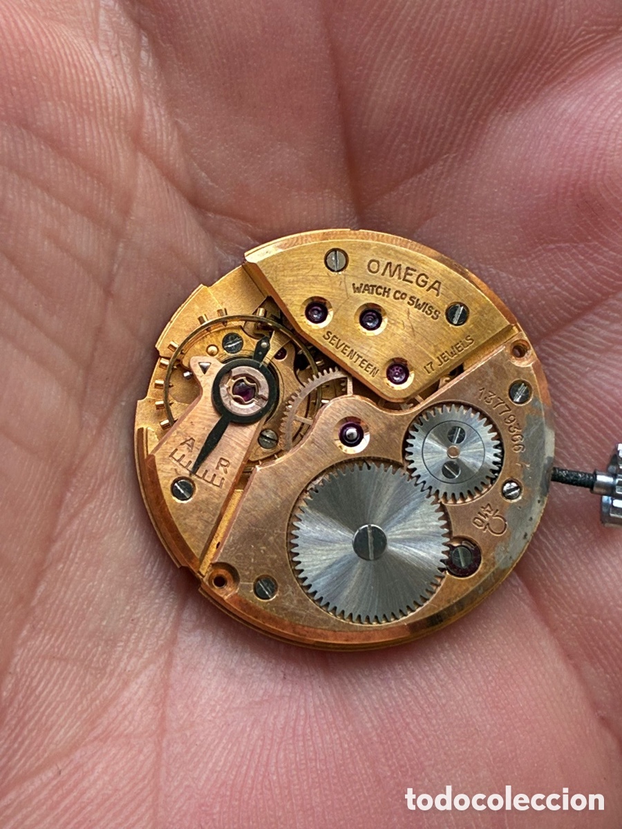Recambios de relojes: Calibre reloj omega ref 410 con tija y corona