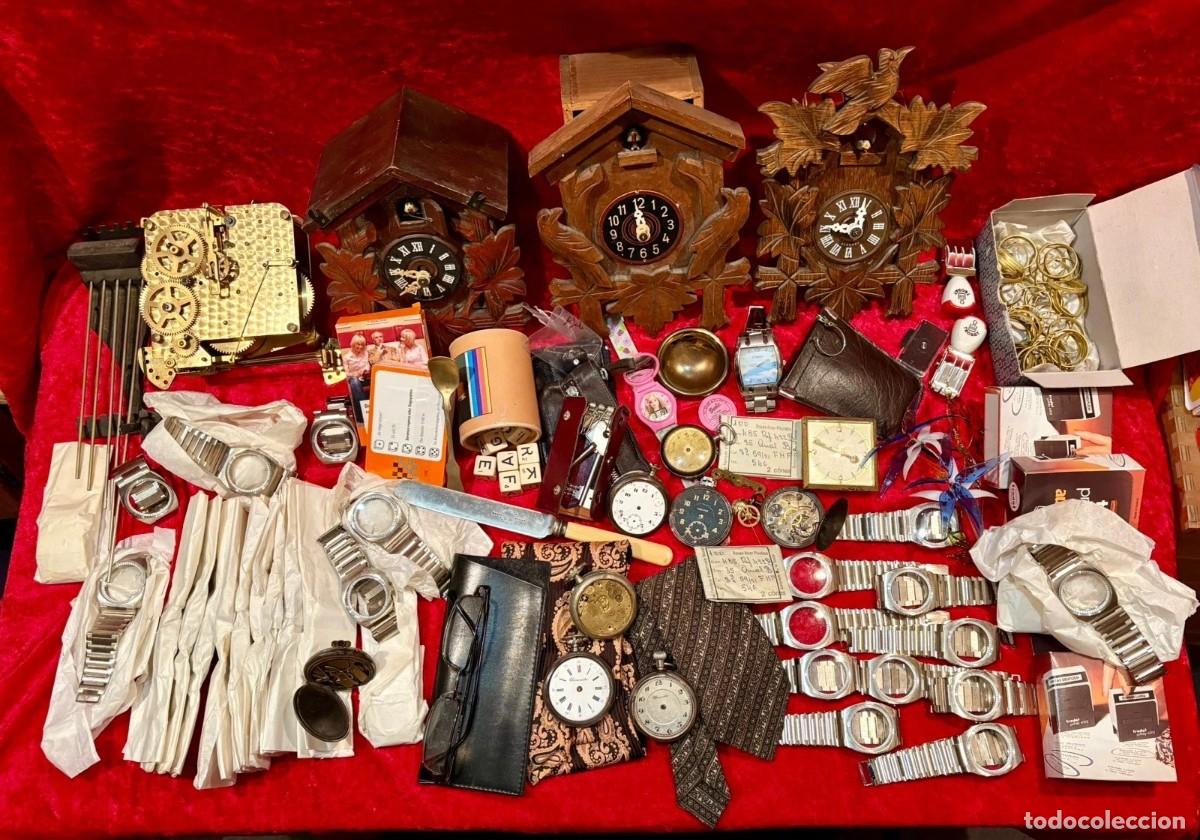 Recambios de relojes: GRAN LOTE DE RELOJES CUCO-MAQUINARIA WETSMISNTER-RELOJES PULSERA-RELOJES BOLSILLO-OTROS-LOTE 667