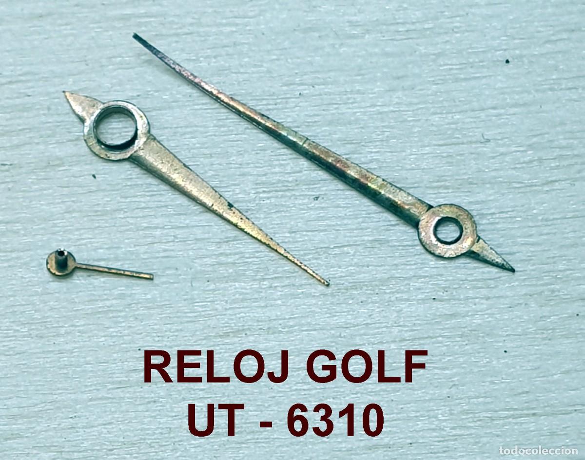 Pi&egrave;ces de rechange de montres et horloges: Juego de Agujas Originales Reloj Golf &ndash; Movimiento Unitas UT 6310 &ndash; X