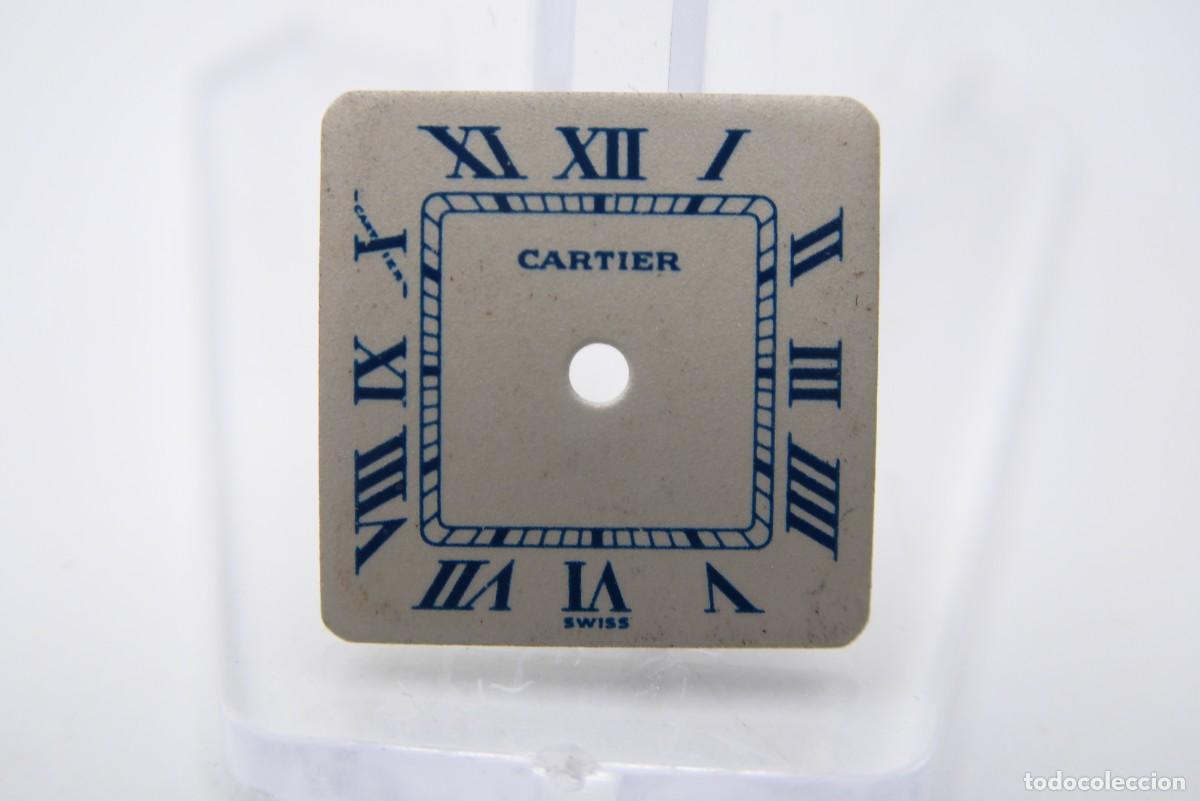 Recambios de relojes: Cartier Santos vintage dial blue roman index 14.6mm