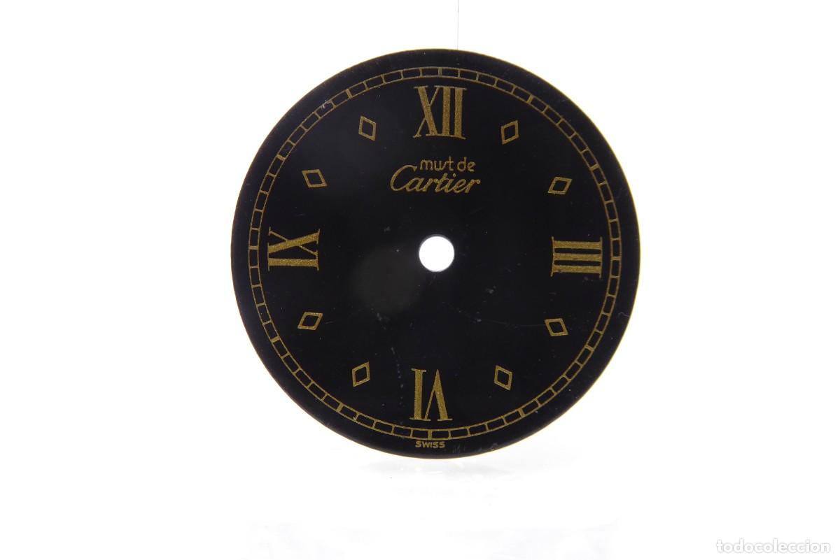 Recambios de relojes: Cartier must de cartier vintage black dial