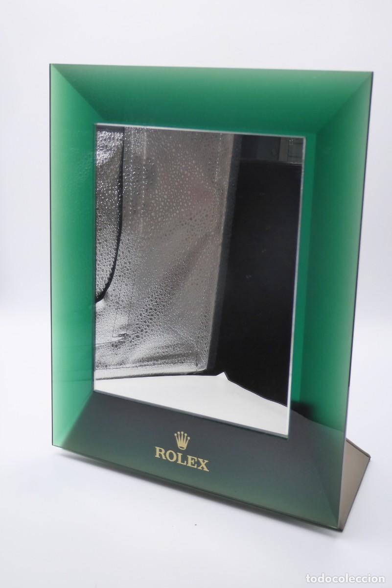 Recambios de relojes: Rolex Mirror dealer desk-display green