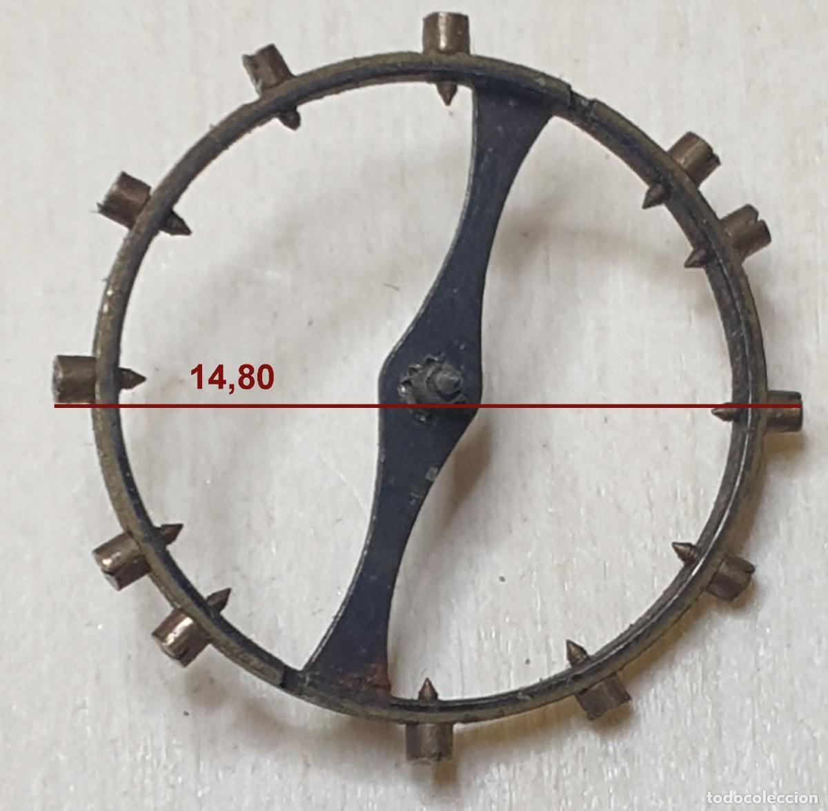 Recambios de relojes: Volante de Reloj Antiguo 14,80 mm con Eje &ndash; Calibre Desconocido &ndash; X