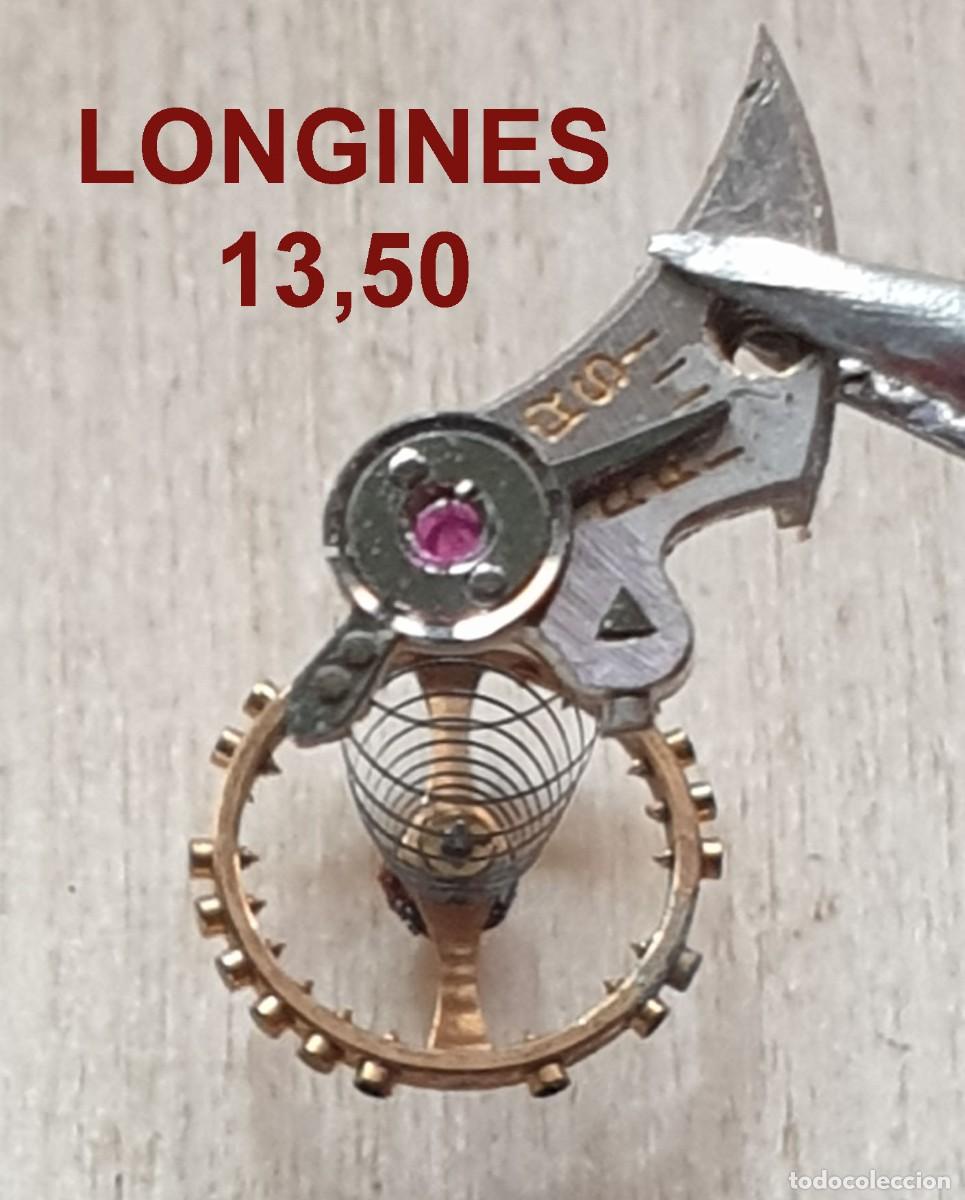 Recambios de relojes: Longines 13.50 &ndash; volante completo con puente y espiral &ndash; X