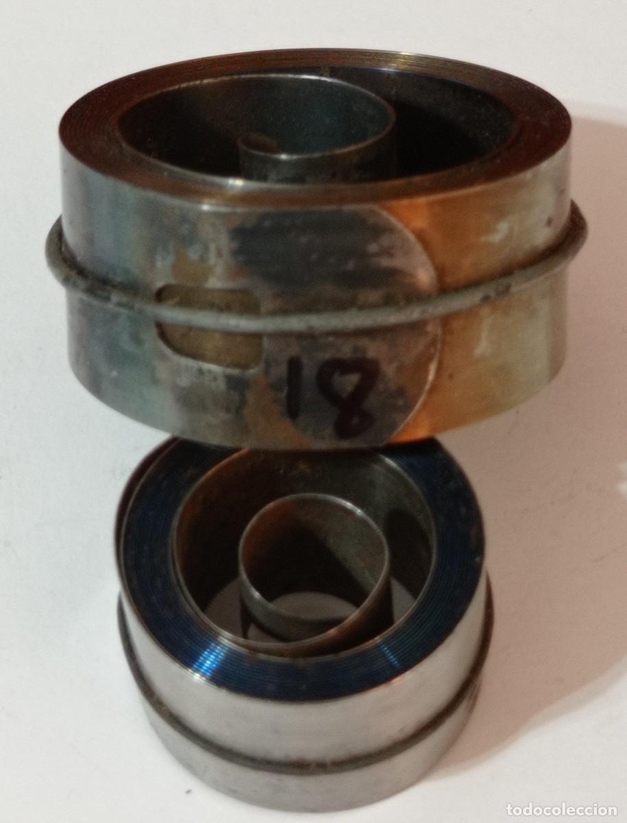 Recambios de relojes: RESORTES - MUELLE REAL - RELOJ DESPERTADOR - PARED - SOBREMESA - AUT&Oacute;MATAS - JUGUETES- 22 X 45 X 0,5