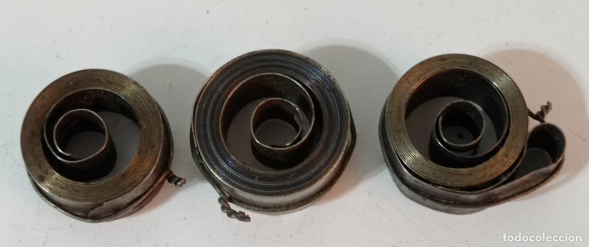 Recambios de relojes: TRES RESORTES - MUELLE REAL - DESPERTADOR - AUT&Oacute;MATAS - JUGUETES - 18 X 9 MM