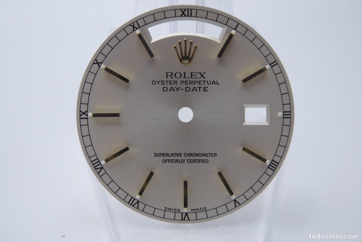Recambios de relojes: Rolex Day-date silver index gold dial 18238