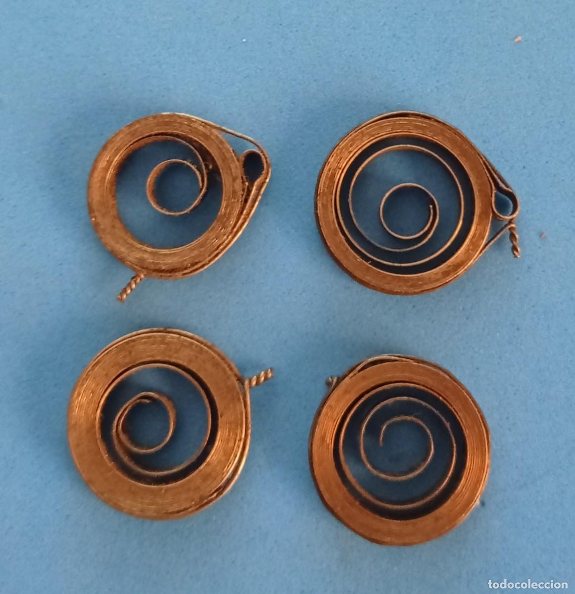 Recambios de relojes: CUATRO RESORTES - MUELLE REAL - DESPERTADOR - AUT&Oacute;MATAS - JUGUETES - 20 X 4 MM