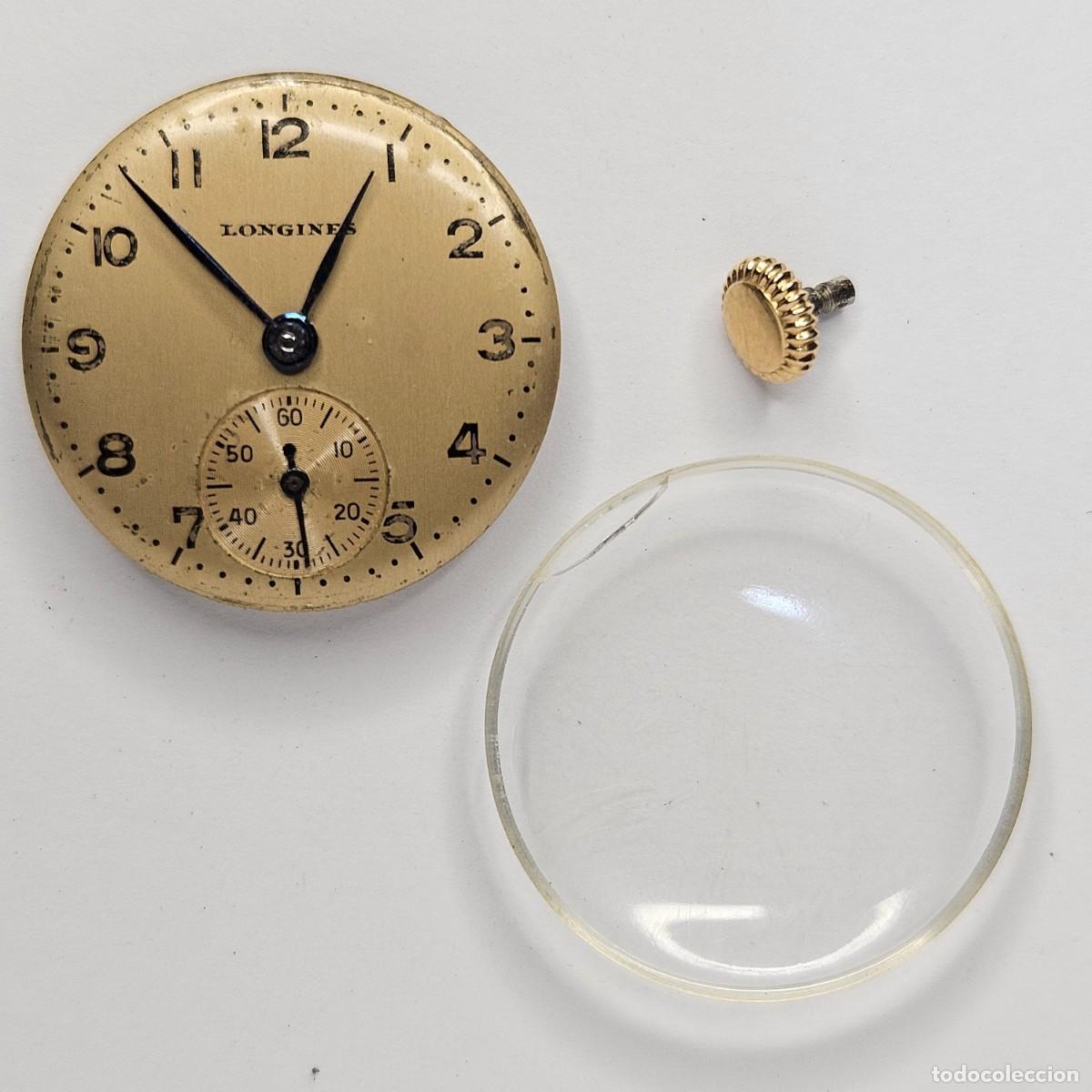 Recambios de relojes: MAQUINARIA RELOJ LONGINES-CALIBRE 8.68 ABC-ESFERA+AGUJAS+CORONA+PLEXI. A&Ntilde;OS 40