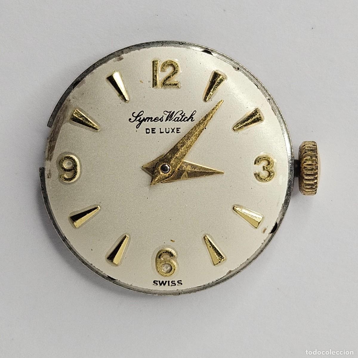 Recambios de relojes: MAQUINARIA RELOJ LIMES WATCH LUXE-CALIBRE ETA 2510-ESFERA+AGUJAS+TIJA+CORONA+PLEXI-SWISS. A&Ntilde;OS 70
