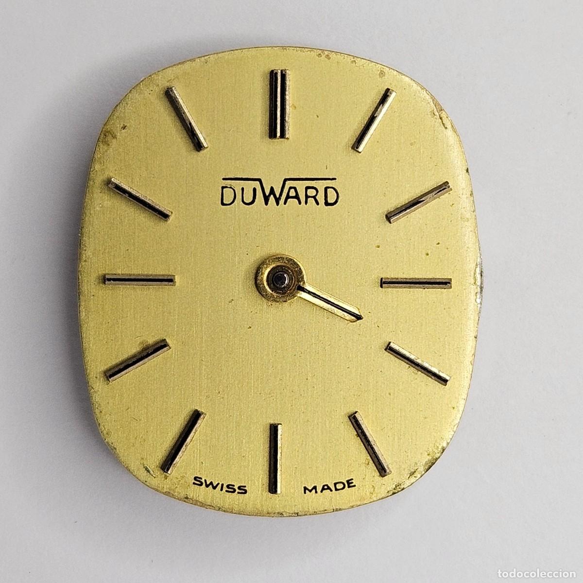 Recambios de relojes: MAQUINARIA RELOJ DUWARD-CALIBRE GY ETA 2512-1-ESFERA+CORONA T+CRISTAL+17 RUBIS-SWISS. A&Ntilde;OS 70