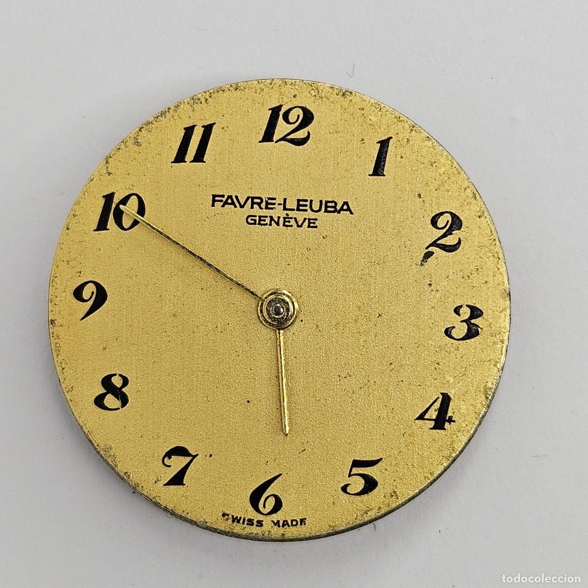 Recambios de relojes: MAQUINARIA RELOJ FAVRE LEUBA GENEVE-CALIBRE ETA 2512-SWISS-17 JEWELS-ESFERA+AGUJAS. A&Ntilde;OS 60