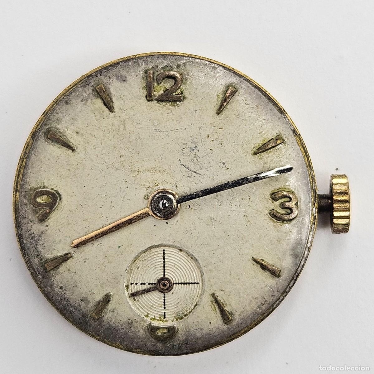 Recambios de relojes: MAQUINARIA RELOJ DUWARD-CALIBRE FHF 63-AGUJAS+TIJA+CORON+-ESFERA. A&Ntilde;OS 60