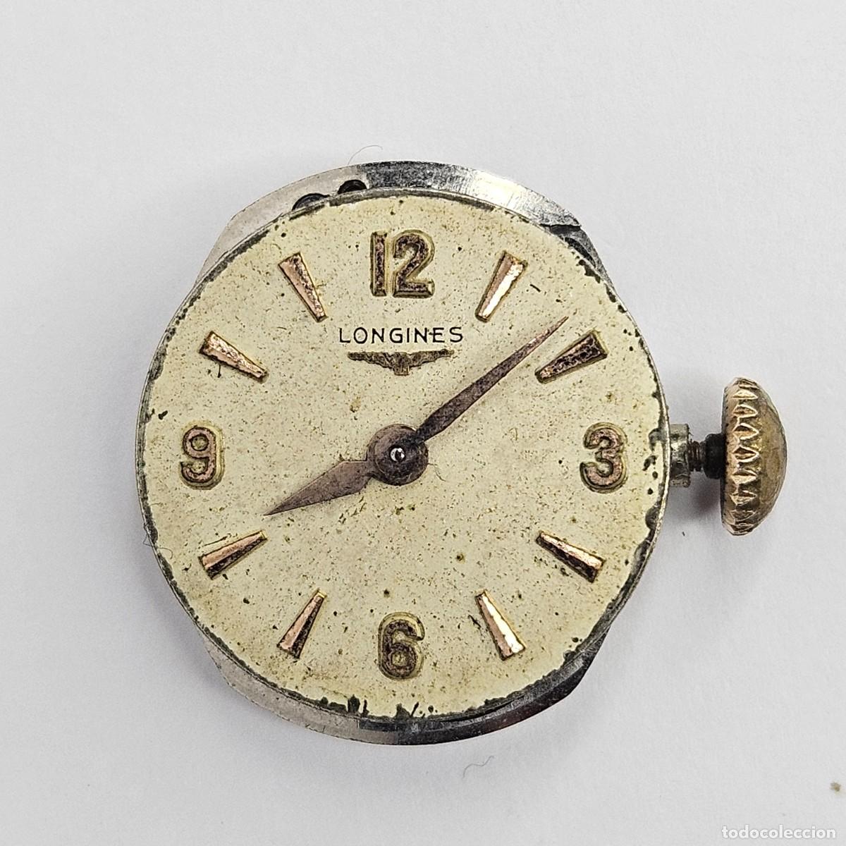 Recambios de relojes: MAQUINARIA RELOJ LONGINES 14.16-SWISS-17 JEWELS-CALIBRE-ESFERA-TIJA-CORONA-AGUJAS. A&Ntilde;OS 50
