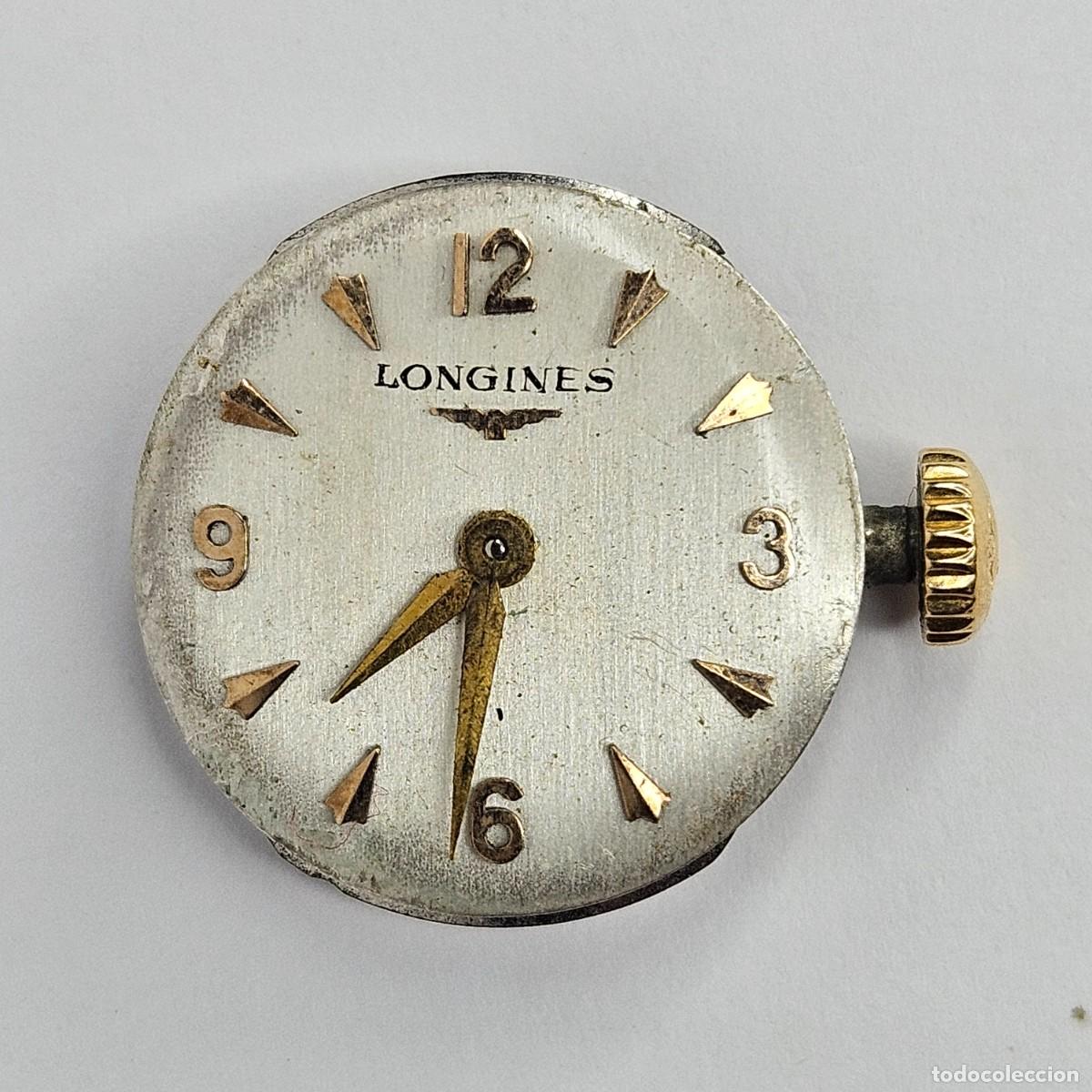 Recambios de relojes: MAQUINARIA RELOJ LONGINES 14.16-SWISS-17 JEWELS-CALIBRE-ESFERA-TIJA-CORONA-AGUJAS. A&Ntilde;OS 50