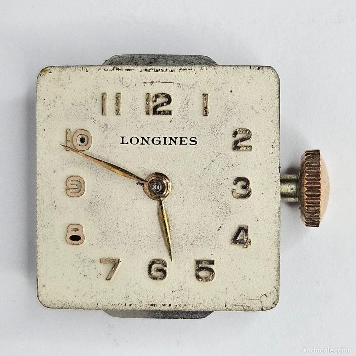 Recambios de relojes: MAQUINARIA RELOJ LONGINES 1518-CALIBRE-ESFERA-TIJA-AGUJAS Y CORONA COLOR ORO. A&Ntilde;OS 40