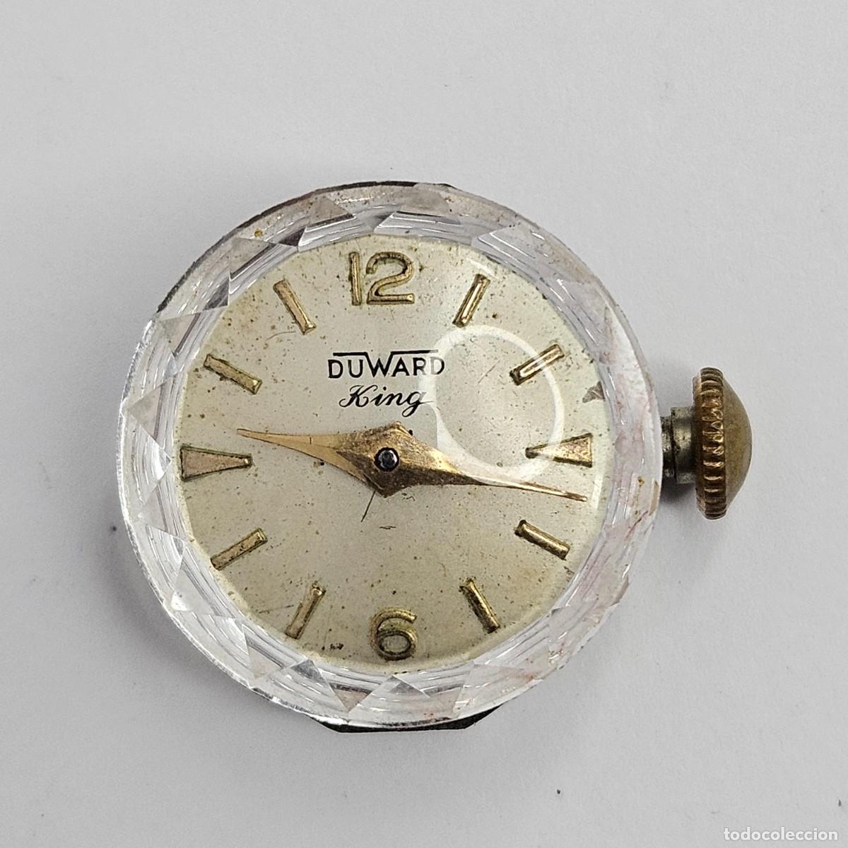 Recambios de relojes: MAQUINARIA RELOJ DUWARD KING-CALIBRE-AS 1012-ESFERA-TIJA-CORONA-AGUJAS-CRISTAL. A&Ntilde;OS 50-60
